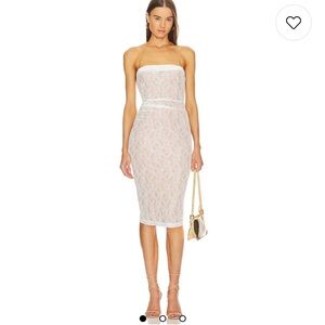Michael Costello x Revolve Noa Midi Dress in Ivory, Size XS